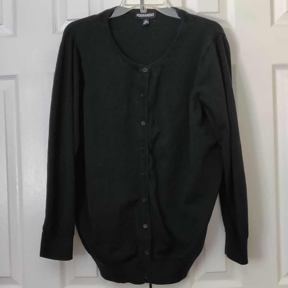 Black button cardigan